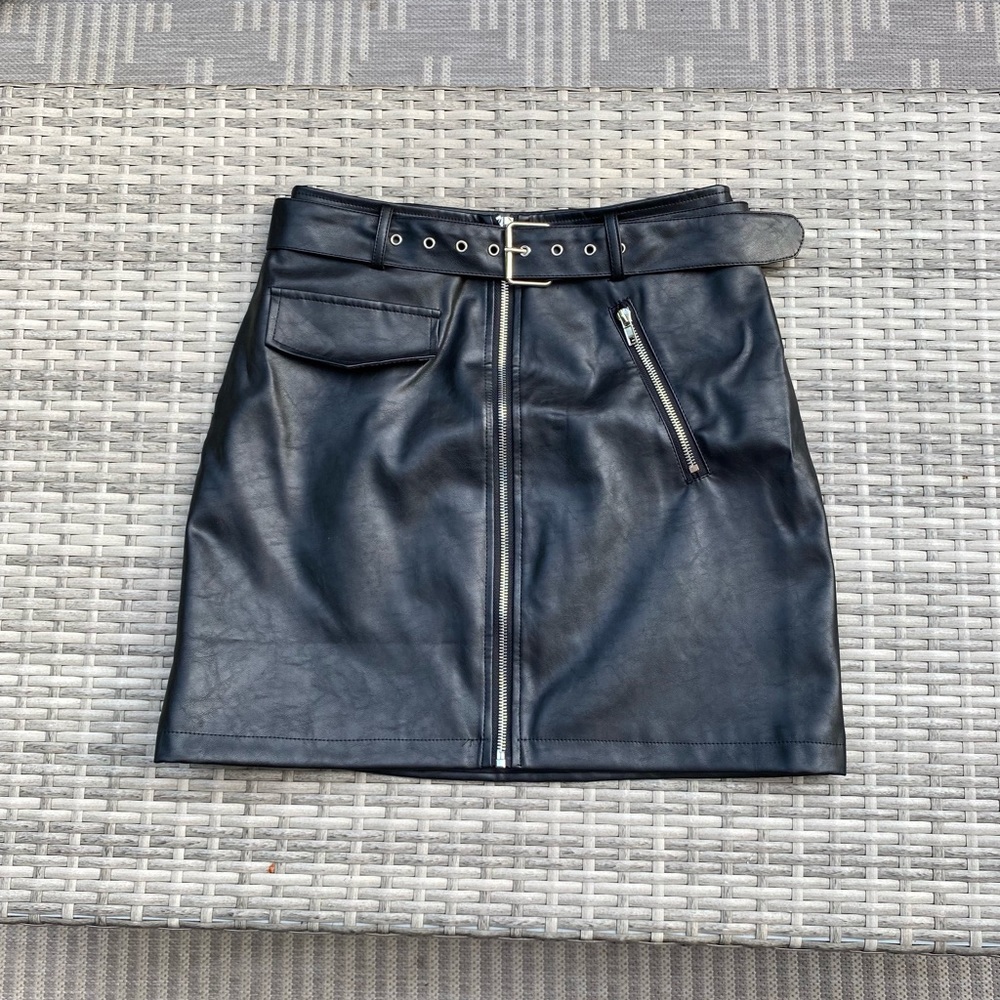 Nasty gal leather skirt